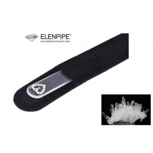 Pilnik szklany do paznokci EL-5088 "White Heart" ze Swarovski® crystals, 13 cm