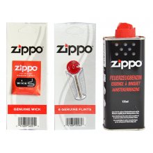 Zippo zestaw, kamienie + knot + benzyna Zipp01