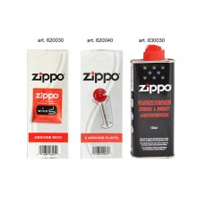 Zippo zestaw kamienie + knot + benzyna Zipp01 (62003+63003+62004)